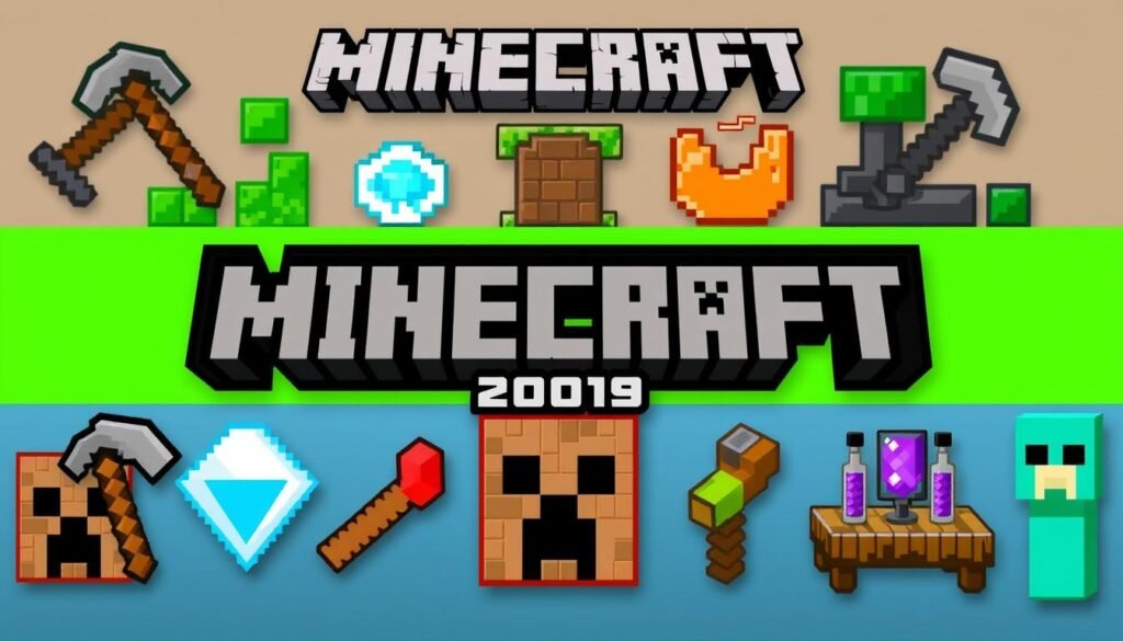 minecraft (2009) game icons banners