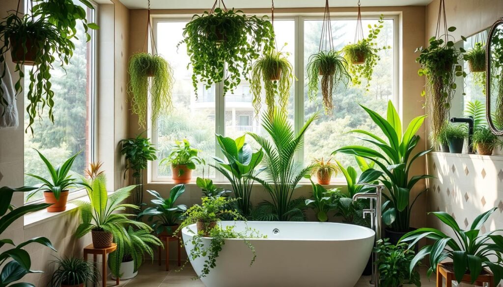 greenery in bathrooms