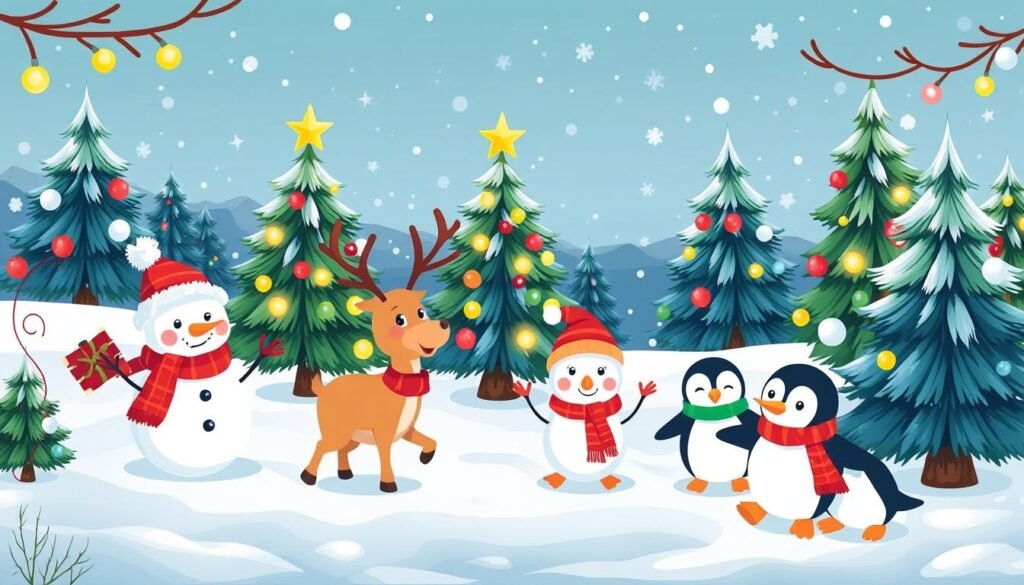 types of cute Christmas wallpaper